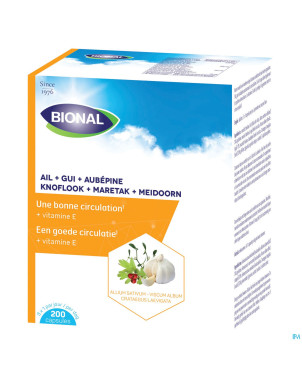 Bional ail+gui+aubepine+vit e    caps 200