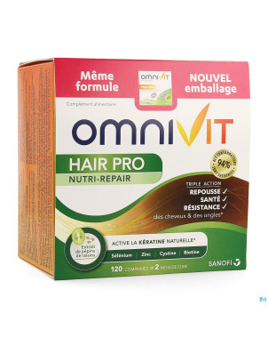 Omnivit cheveux/ haar comp 120