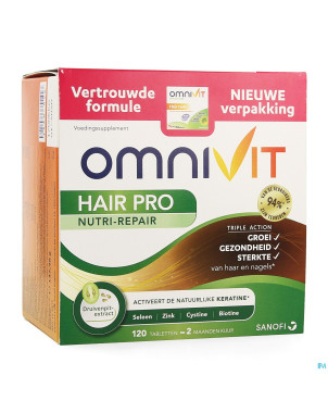 Omnivit cheveux/ haar comp 120