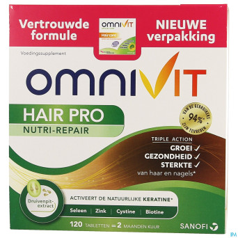 Omnivit cheveux/ haar comp 120
