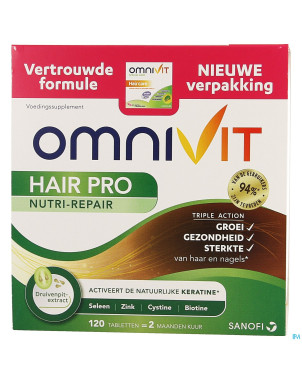 Omnivit cheveux/ haar comp 120