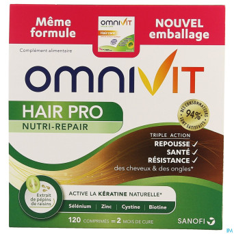 Omnivit cheveux/ haar comp 120