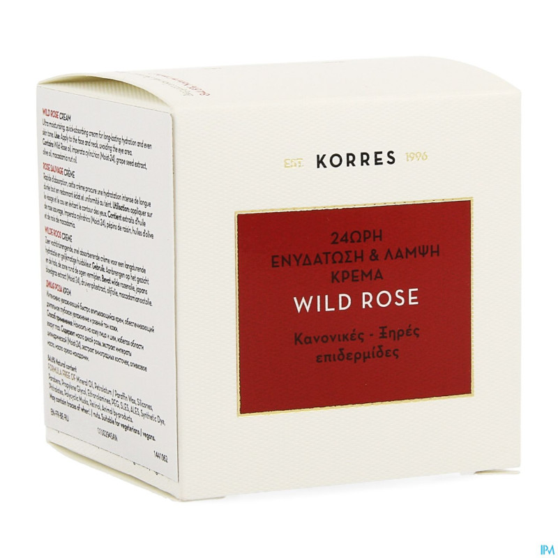 Korres kf creme hydra ip6 pn-ps rose sauvage  40ml