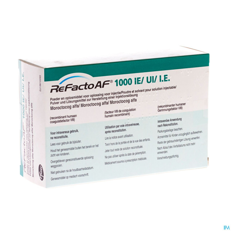 Refacto af 1000 iu 1 fl pulv lyoph