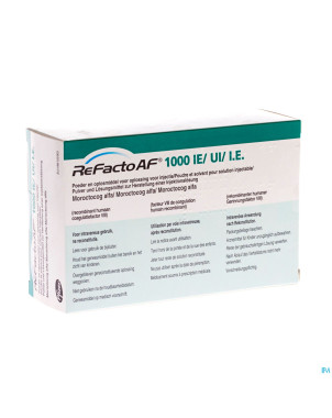Refacto af 1000 iu 1 fl pulv lyoph