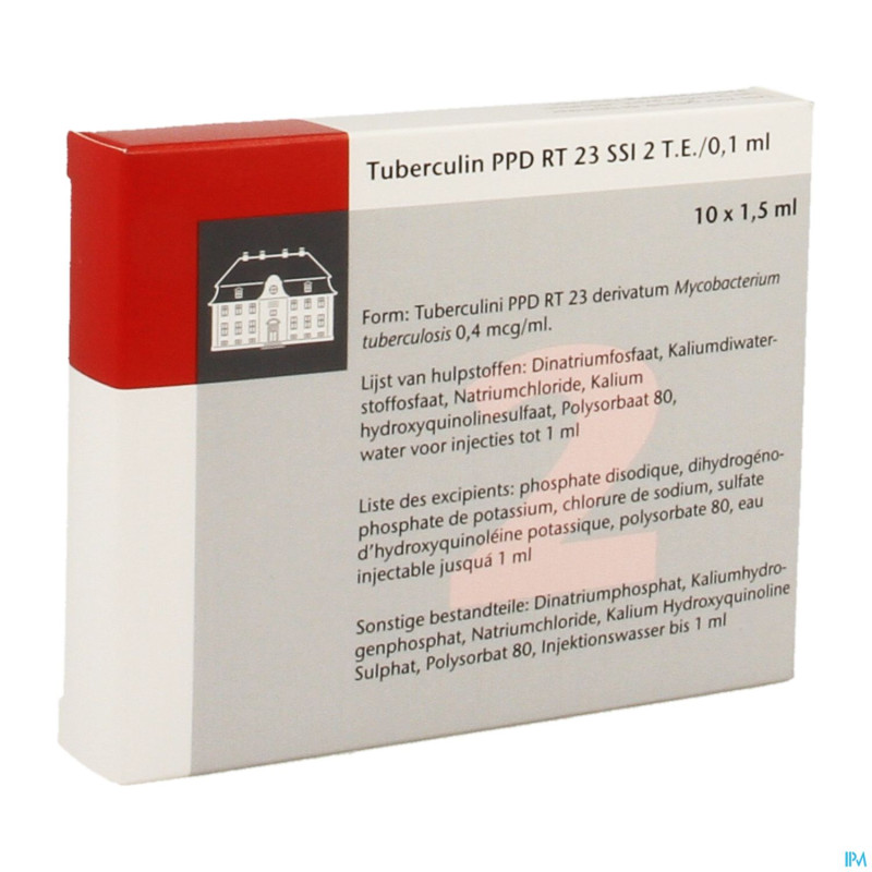Tuberculine ppd rt23  2tu/0,1ml 10x1,5ml