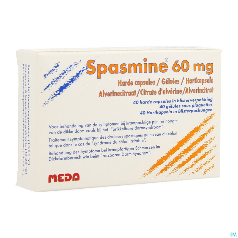 Spasmine caps 40 x 60 mg