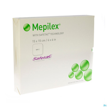 Mepilex pans mousse sil abs ster 15x15cm  5 294300