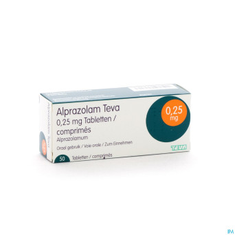 Alprazolam teva tabl 50 x 0,25 mg