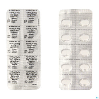 Alprazolam teva tabl 50 x 0,25 mg