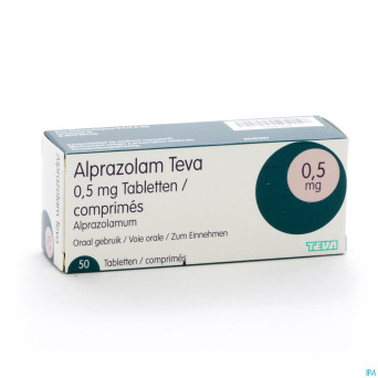 Alprazolam teva tabl 50 x 0,50 mg