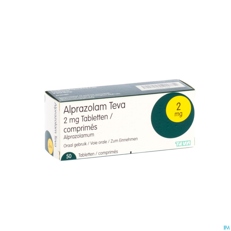 Alprazolam teva tabl 50 x 2 mg