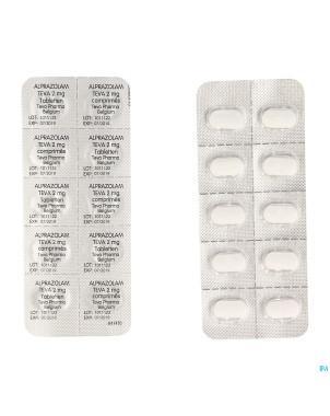 Alprazolam teva tabl 50 x 2 mg