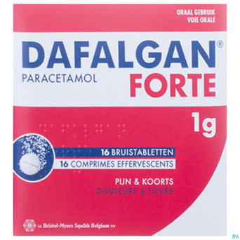 Dafalgan forte 1g agrume comp efferv. 16