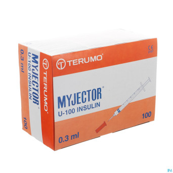 Terumo seringue insul. avec aig. 29g 1/2 0,3ml 100