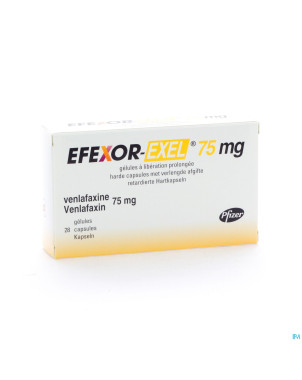 Efexor exel 75mg caps liberation prolonge 28