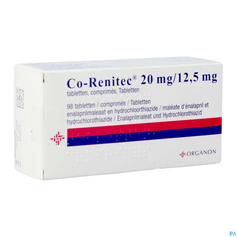 Co renitec comp 98 x 20 mg/12,5 mg