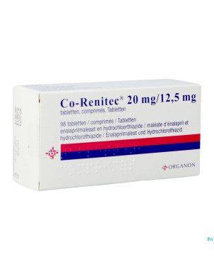 Co renitec comp 98 x 20 mg/12,5 mg