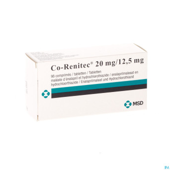 Co renitec comp 98 x 20 mg/12,5 mg
