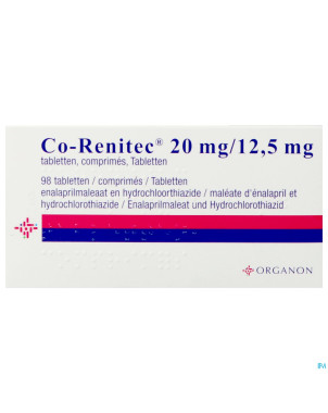 Co renitec comp 98 x 20 mg/12,5 mg