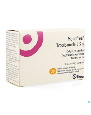 Monofree tropicamide 0,5% 20x0,4ml