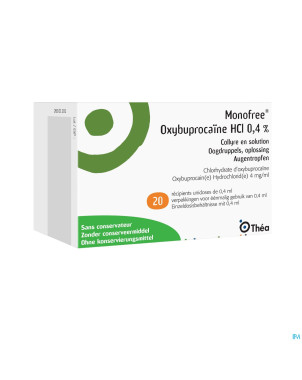 Monofree oxybuprocaine ud 20x0,4ml