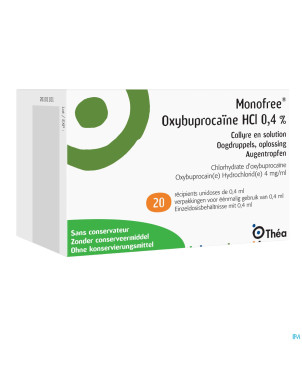 Monofree oxybuprocaine ud 20x0,4ml