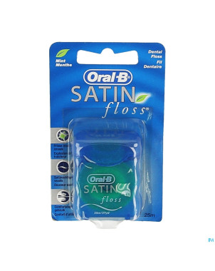 Oral-b floss satin tape mint waxed  25m
