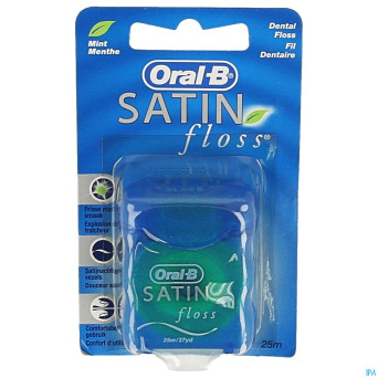 Oral-b floss satin tape mint waxed  25m