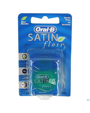 Oral-b floss satin tape mint waxed  25m