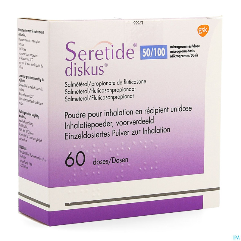 Seretide diskus dos 60 50mcg/100mcg