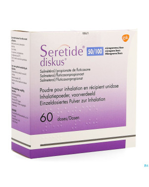 Seretide diskus dos 60 50mcg/100mcg