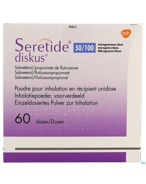 Seretide diskus dos 60 50mcg/100mcg