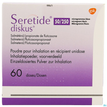 Seretide diskus dos 60 50mcg/250mcg