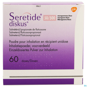 Seretide diskus dos 60 50mcg/500mcg