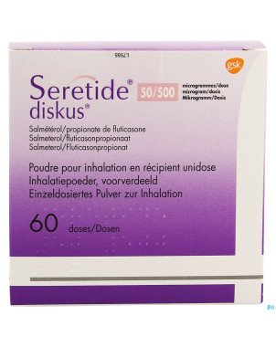 Seretide diskus dos 60 50mcg/500mcg