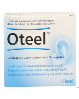 Oteel gutt auriculaires fiol 10x0,45ml heel