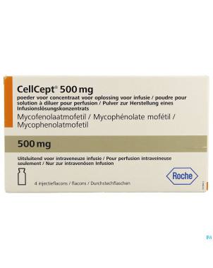 Cellcept 500mg pdr pour sol perf amp 4