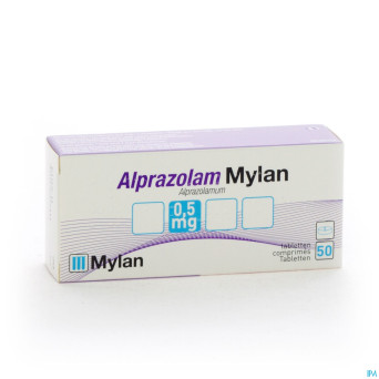 Alprazolam mylan 0,50mg comp 50x0,50mg