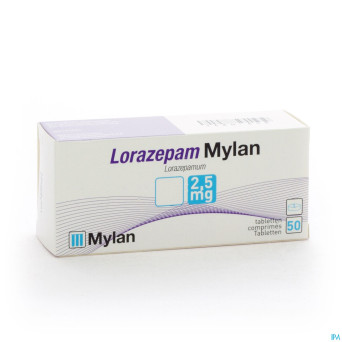 Lorazepam mylan 2,5 mg comp 50 x 2,5 mg