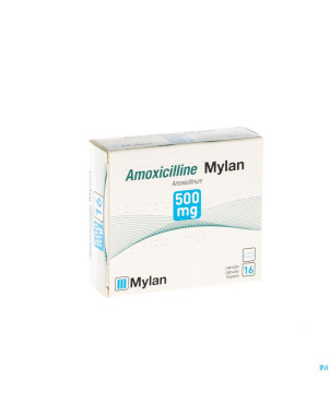 Amoxicilline mylan 500 mg caps 16 x 500 mg