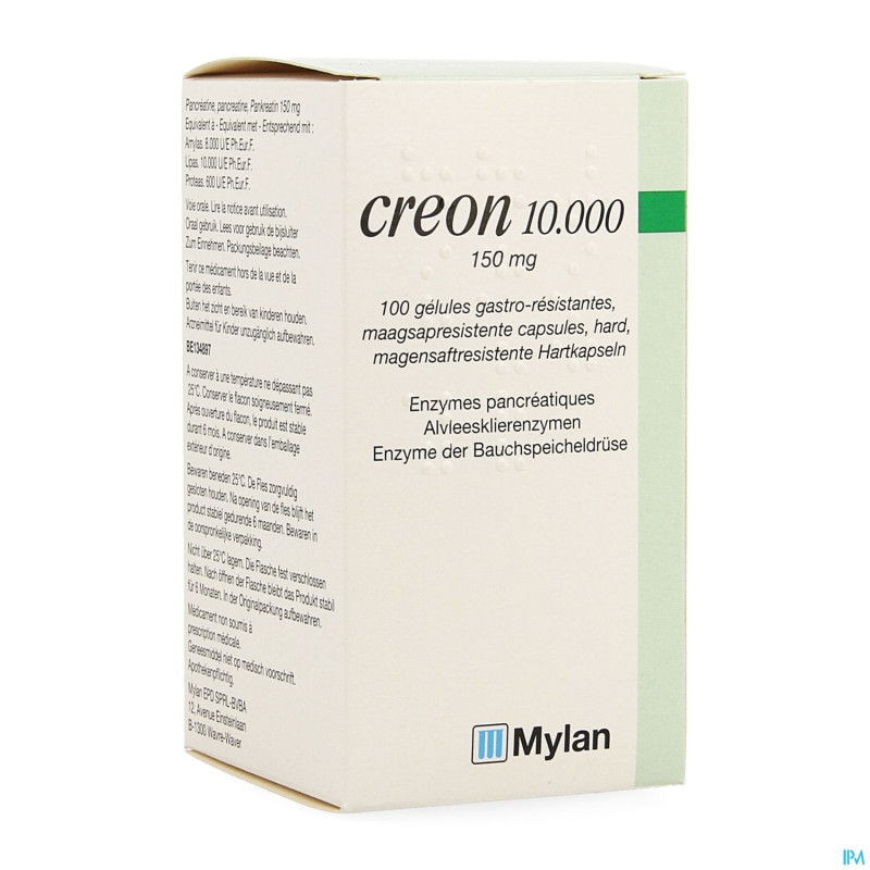 Creon 10000 caps gastroresist 100 x 150 mg