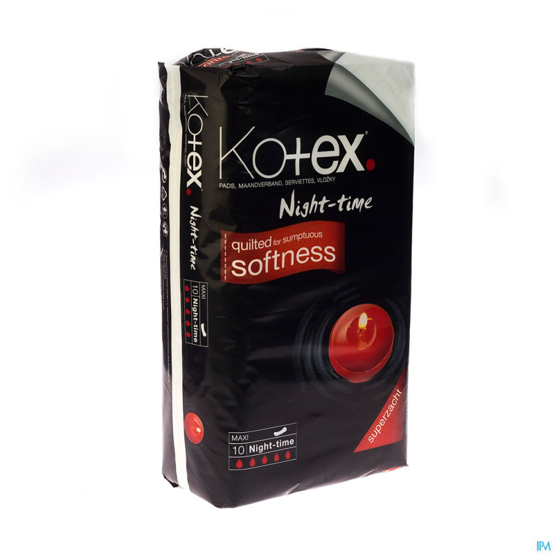 Kotex night time maxi 10