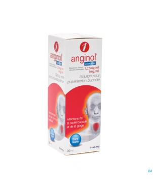 Anginol lidocaine spray buccal 30ml