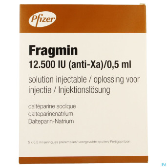 Fragmin 12500 ui anti xa 0,5  ml/5