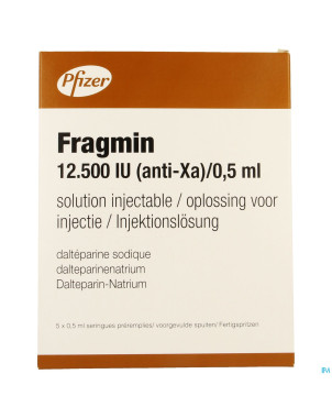 Fragmin 12500 ui anti xa 0,5  ml/5