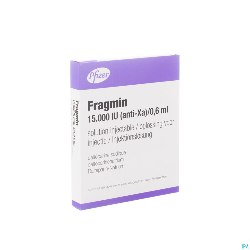 Fragmin 15000 ui anti xa 0,6  ml/5
