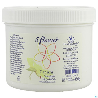 Healing herbs 5 flow.remedy creme    pot 450g