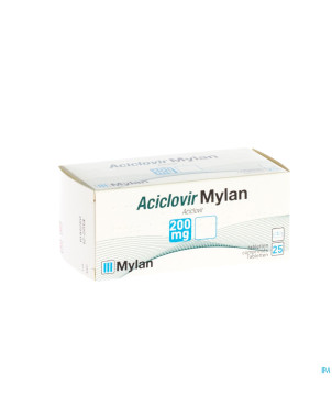 Aciclovir mylan 200 comp 25 x 200 mg