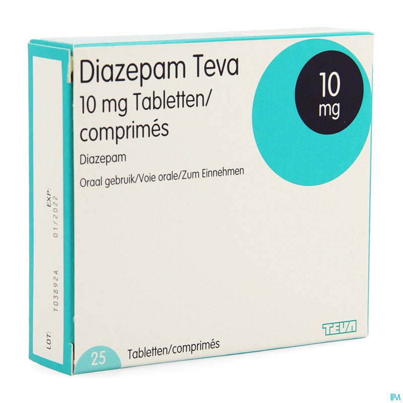 Diazepam teva tabl  25x10mg